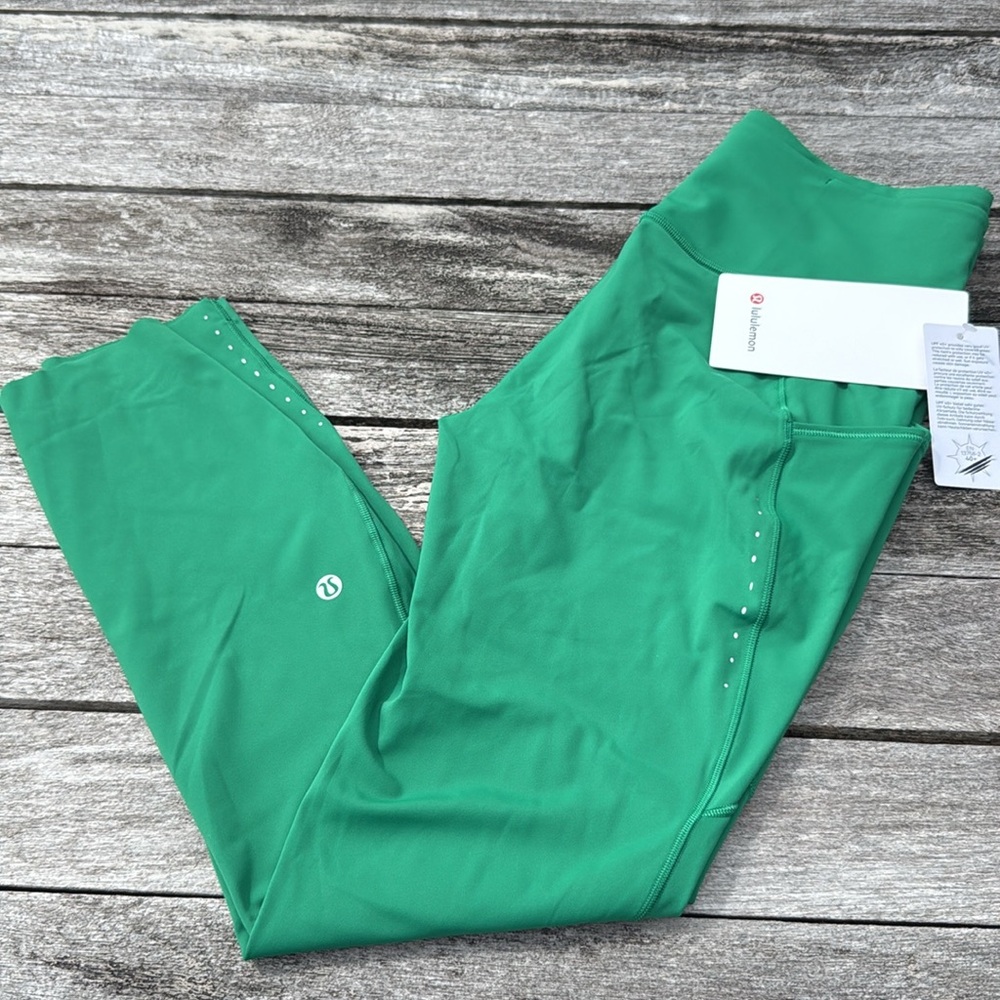 Lululemon Fast and Fre High-Rise Tight 25" 5 Pocket Raceway Green size 14‎ NWT